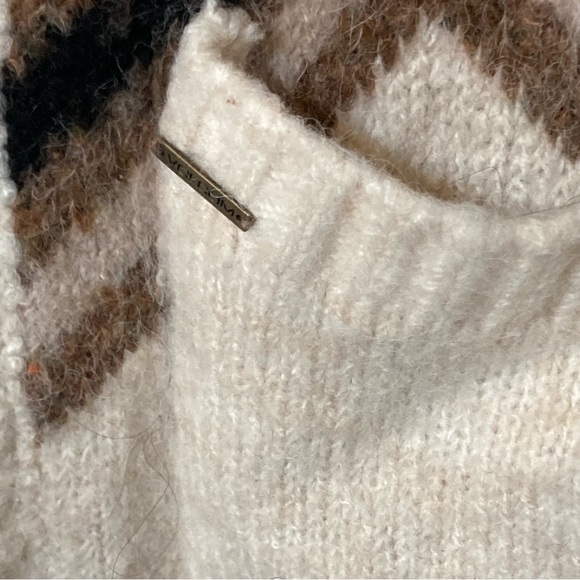 volcom aw peow sand knit womens open cardigan size Medium Grandpa - Picture 5 of 5